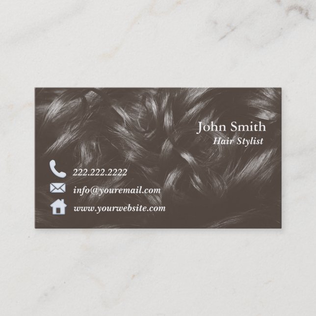 Professional Curly Hair Hairstylist Business Card (Front)