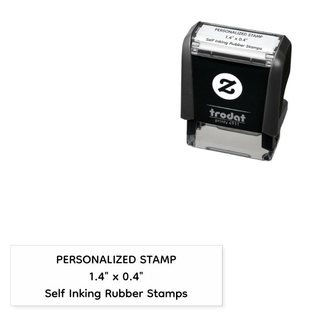 Professional Custom 1.4" x 0.4" Self-inking Stamp (In Situ)