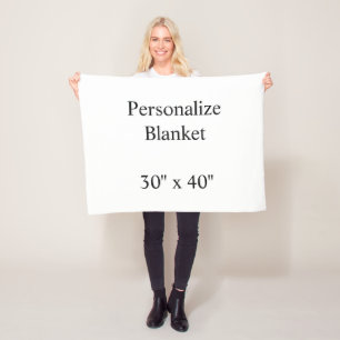 professional custom 30" x 40" fleece blanket
