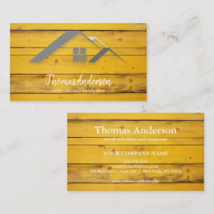 Professional Custom Black Building Construction  Business Card