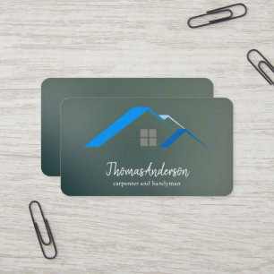 Professional Custom Black Building Construction Business Card