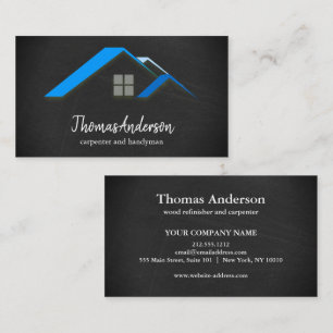 Professional Custom Black Building Construction  Business Card