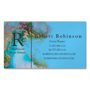 Professional Custom Blue Green Sky Blue Purple Magnetic Business Card