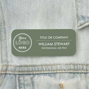 Professional Custom Branding logo Employee Staff Name Tag