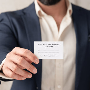Professional Custom Business Appointment Card