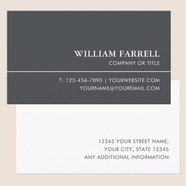 Professional Custom Business Card Grey and White (Creator Uploaded)