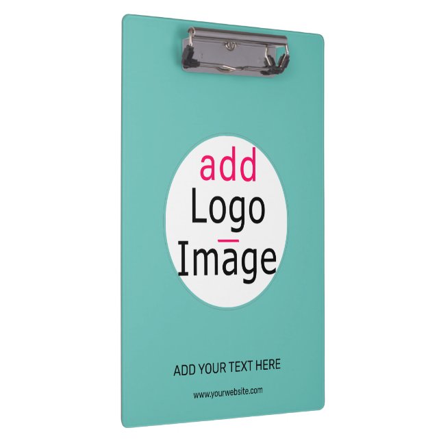 Professional Custom Business Chic Brand Mint Green Clipboard (Right)