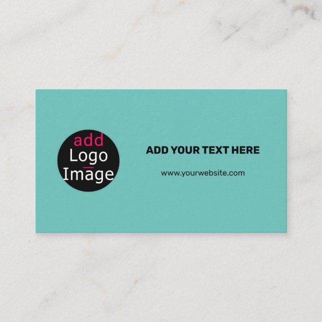 Professional Custom Business Chic Fresh Mint Green Enclosure Card (Front)