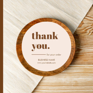 Professional Custom Business Customer Thank You  Classic Round Sticker