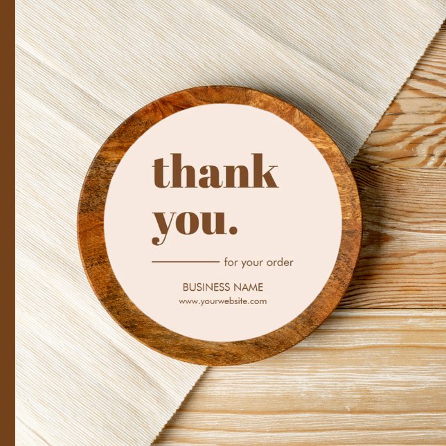 Professional Custom Business Customer Thank You  Classic Round Sticker (Creator Uploaded)