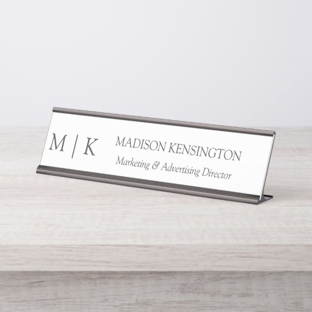 Professional Custom  Business Desk Name Plate (Front)