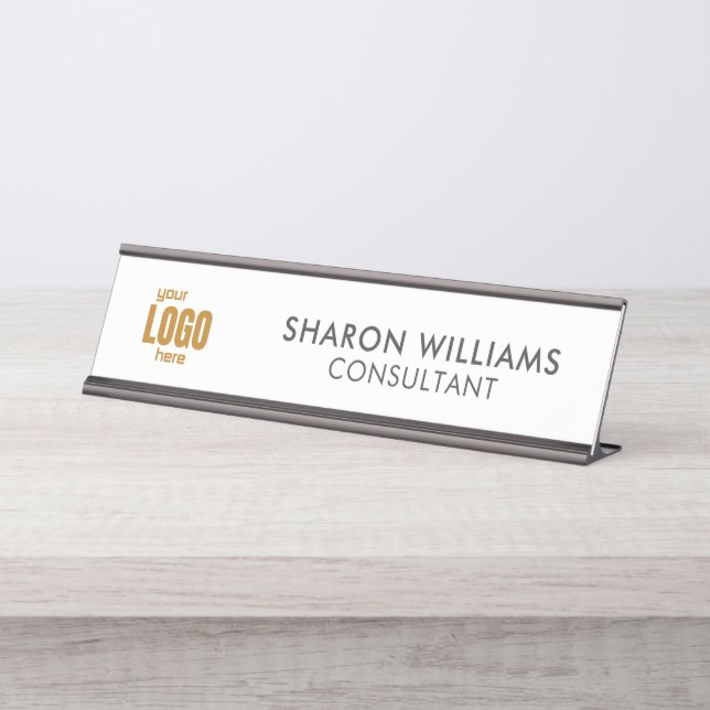 Professional Custom  Business Desk Name Plate (Front)