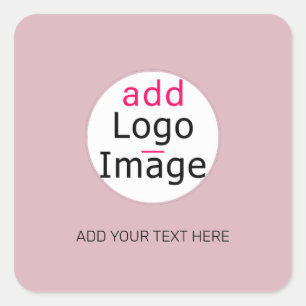Professional Custom Business Dusty Rose Hue   Square Sticker