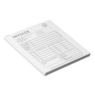 Professional Custom Business Invoice Notepad