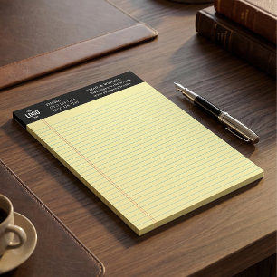 Professional Custom Business Logo Black Notepad 