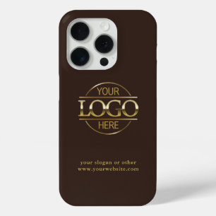 Professional Custom Business Logo   Brown Minimal iPhone 15 Pro Case