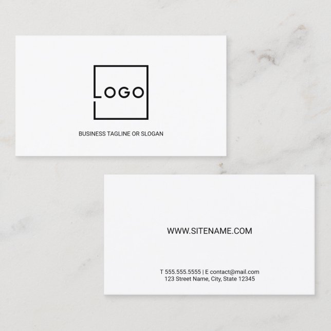 Professional Custom Business Logo Card (Front/Back)