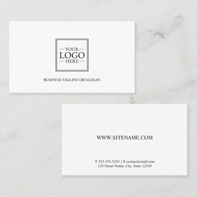 Professional Custom Business Logo Card (Front/Back)