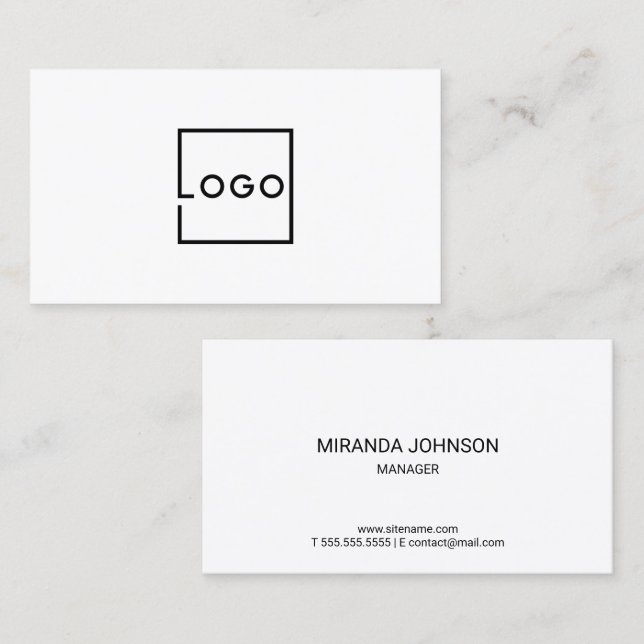 Professional Custom Business Logo Card (Front/Back)