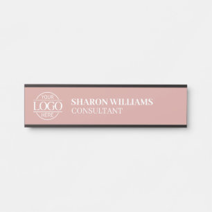 Professional Custom Business Logo Job Title Dusty Door Sign