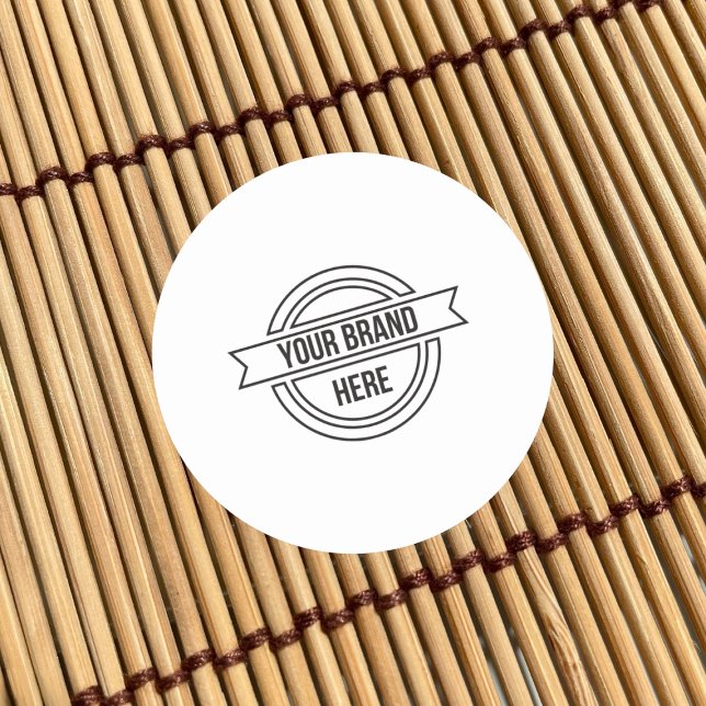 Professional Custom Business Logo Promotion Classic Round Sticker (Creator Uploaded)