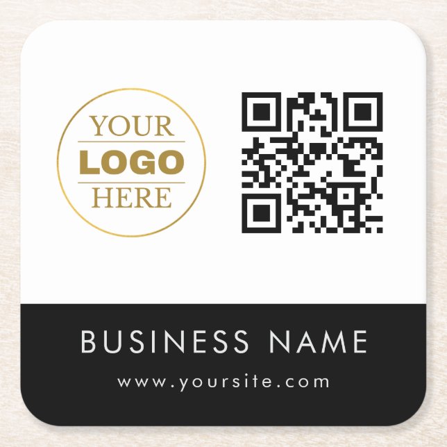 Professional Custom  Business Square Paper Coaster (Front)