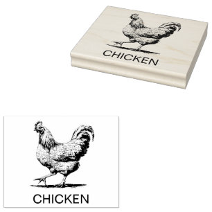 Professional Custom Chicken Wedding Meal Choice   Rubber Stamp