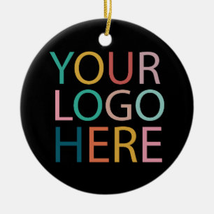 Professional Custom Company Logo Business White Ceramic Tree Decoration