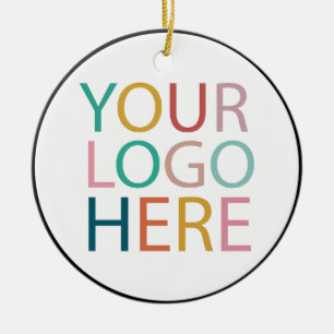 Professional Custom Company Logo Business White Ceramic Tree Decoration