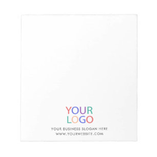 Professional Custom Company Logo Business White Notepad