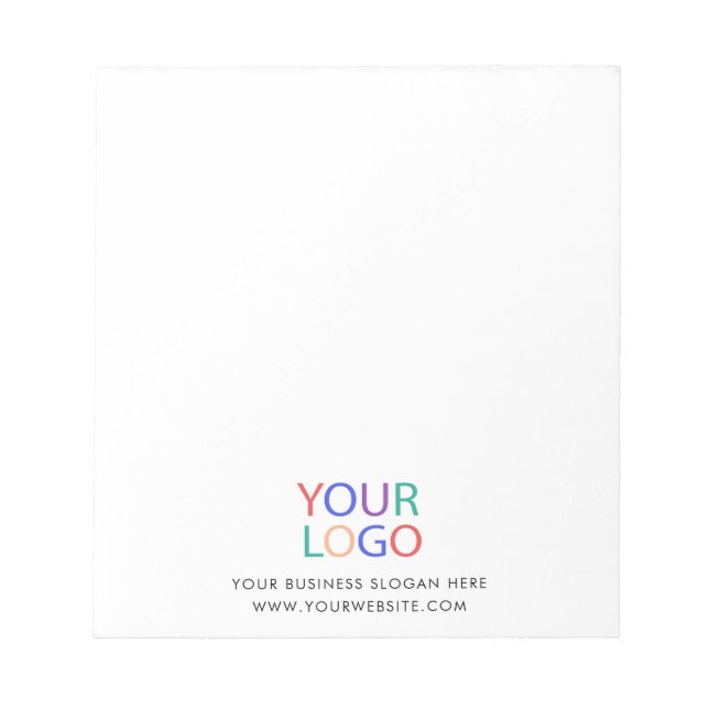 Professional Custom Company Logo Business White Notepad (Front)