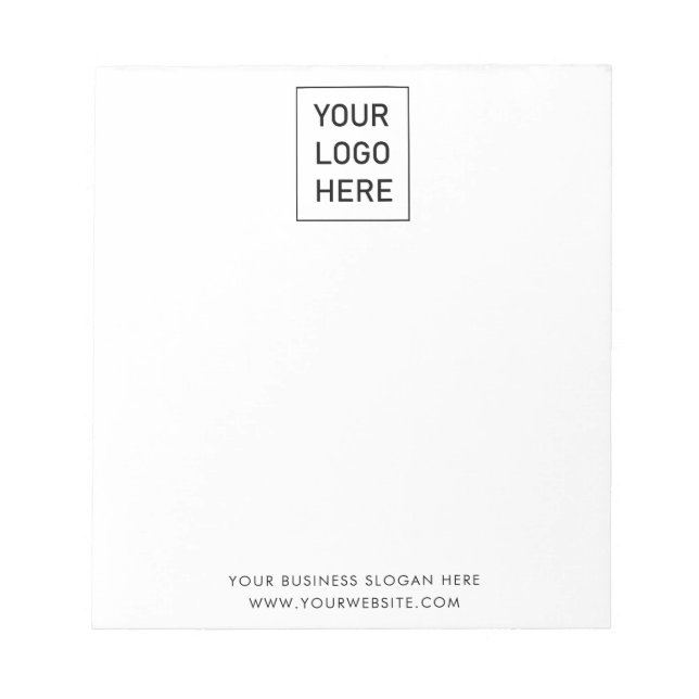 Professional Custom Company Logo Business White Notepad (Front)