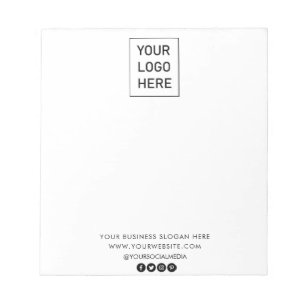 Professional Custom Company Logo Business White Notepad