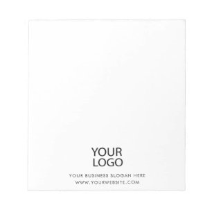 Professional Custom Company Logo Business White Notepad