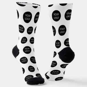 Professional Custom Company Logo Business White Socks
