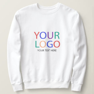 Professional Custom Company Logo Business White Sweatshirt