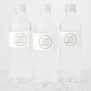 Professional Custom Company Logo Business White Water Bottle Label