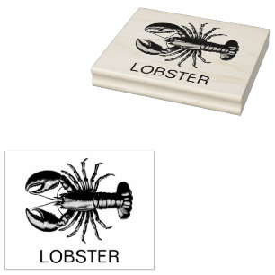 Professional Custom Lobster Wedding Meal Choice Rubber Stamp