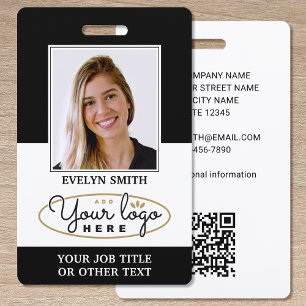 Professional Custom Logo ID Security Black Badge