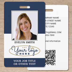 Professional Custom Logo ID Security Blue Badge