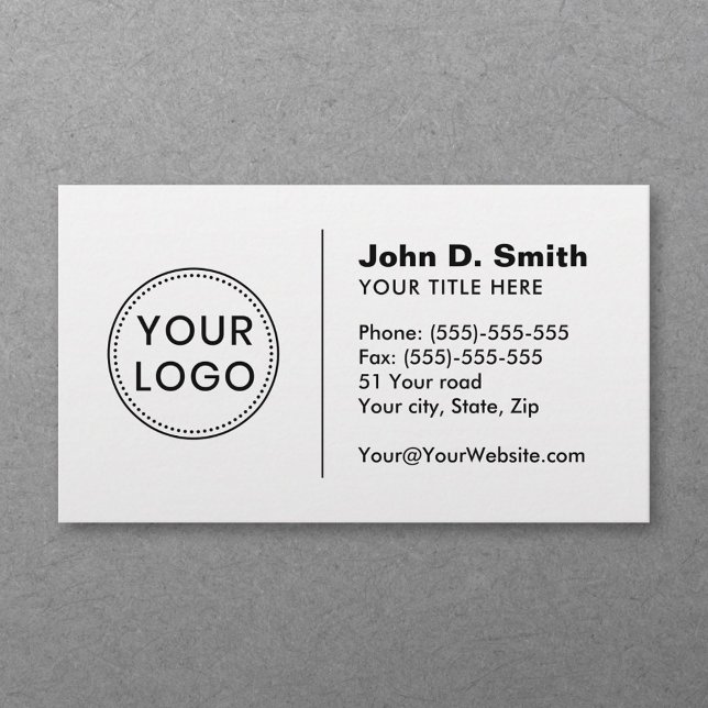 Professional custom logo modern white business card (Creator Uploaded)