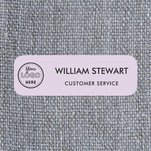 Professional Custom Logo Purple Employee Staff Name Tag