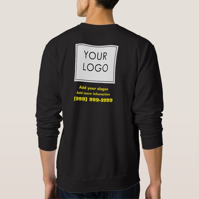 Professional Custom Logo Small Business Black Sweatshirt (Back)
