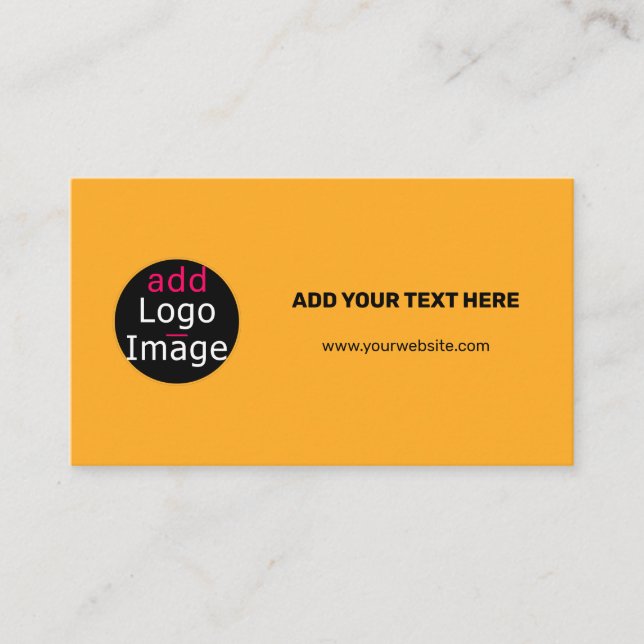 Professional Custom Macaroni & Cheese Orange Enclosure Card (Front)