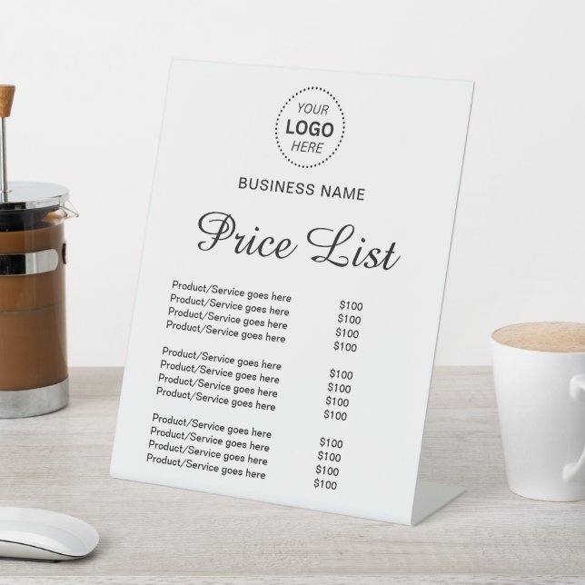 Professional Custom Name Logo Services Price List Pedestal Sign (In SItu)