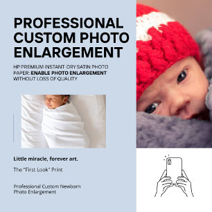 Professional Custom Newborn Photo Enlargement