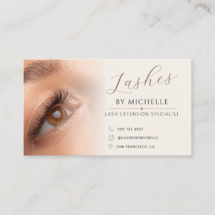 Professional Custom Photo Lash Extension Business Card