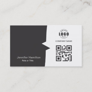 Professional Custom QRCode Photo Grey Business Car Business Card