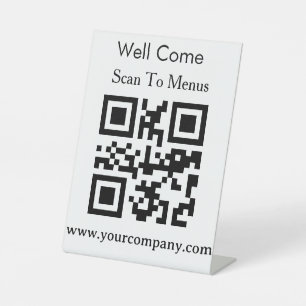 Professional custom simple 6" x 8" wifi pedestal sign