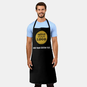 Professional Custom Slogan Business Logo Black Apron